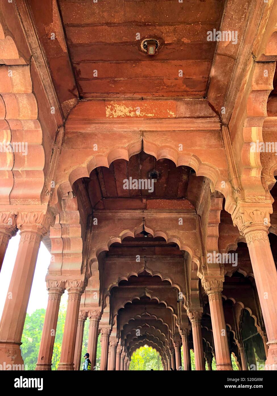 Diwan- mi- Am o hall di pubblico al complesso del Forte Rosso,Delhi, India Foto Stock