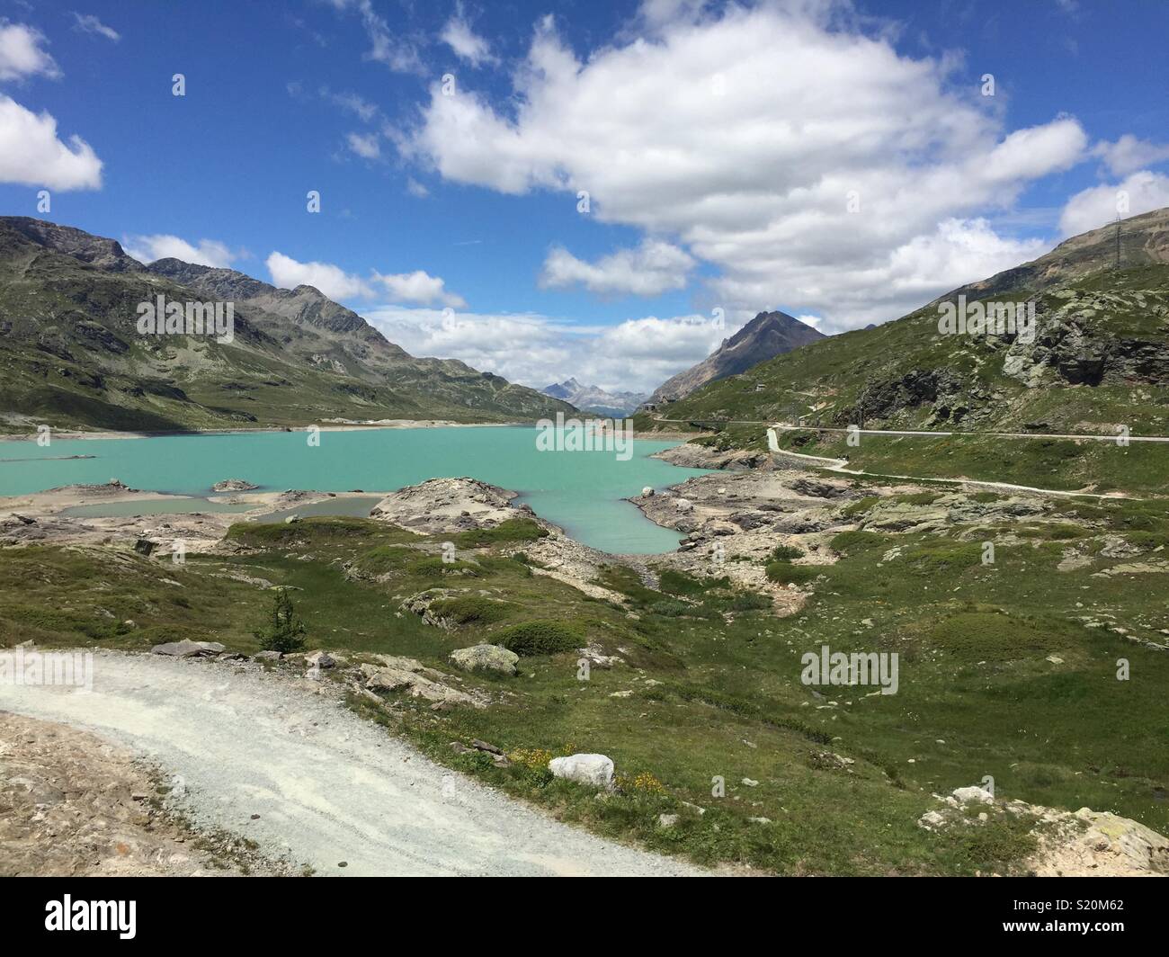 Lago Bianco, del Bernina, Svizzera. Foto Stock