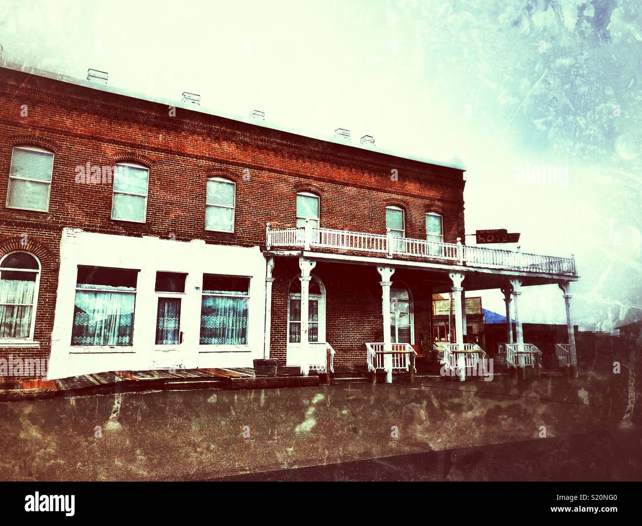 Hotel in stile antico in Shaniko, Oregon Foto Stock