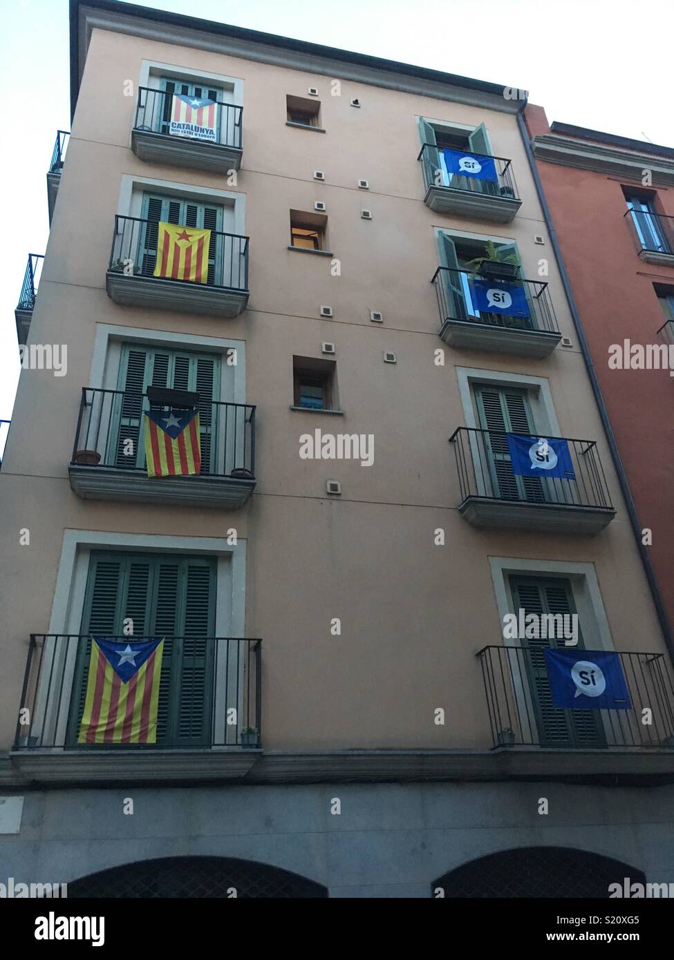 Girona - Catalogna indipendenza Foto Stock