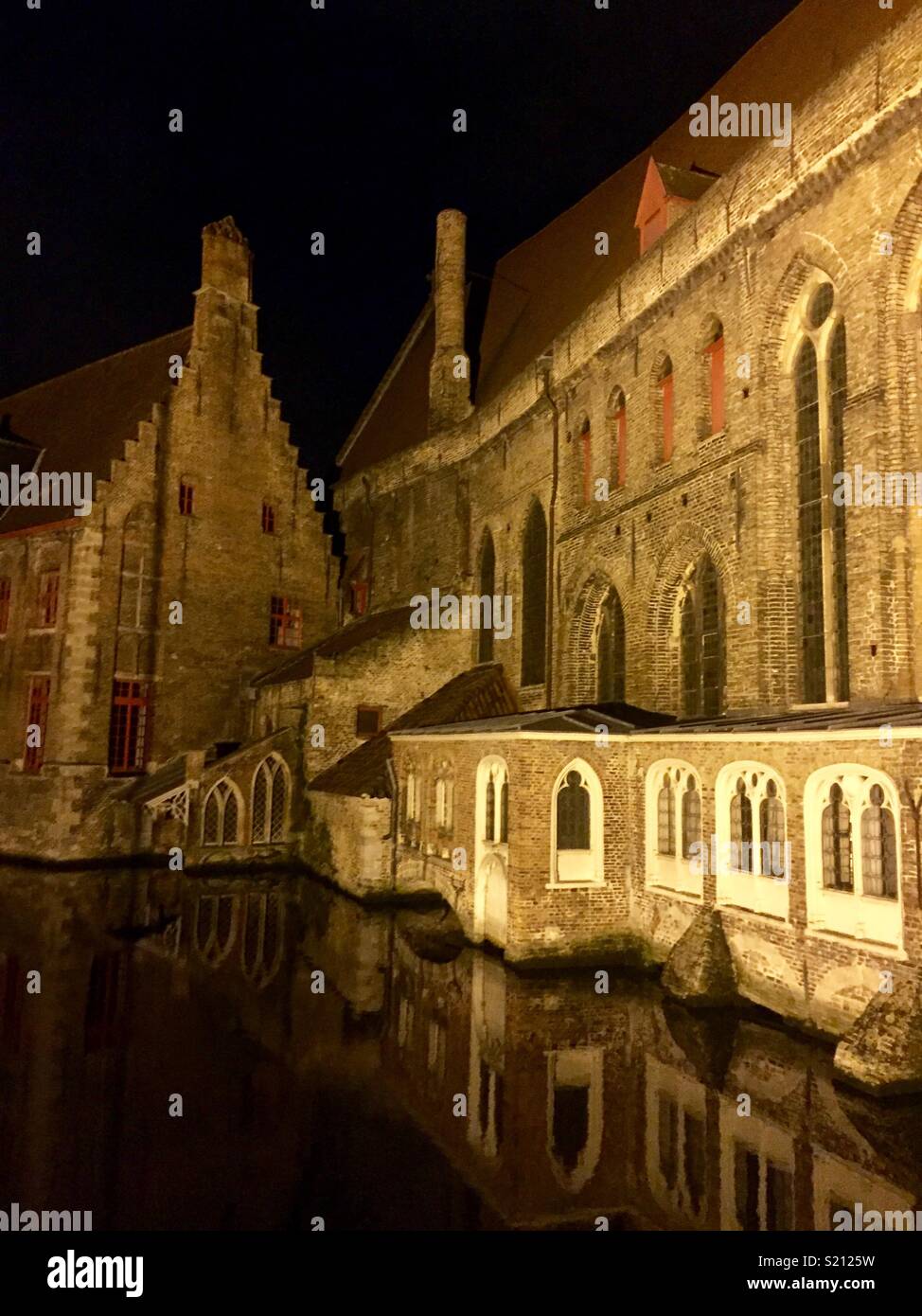 Bruges di notte Foto Stock