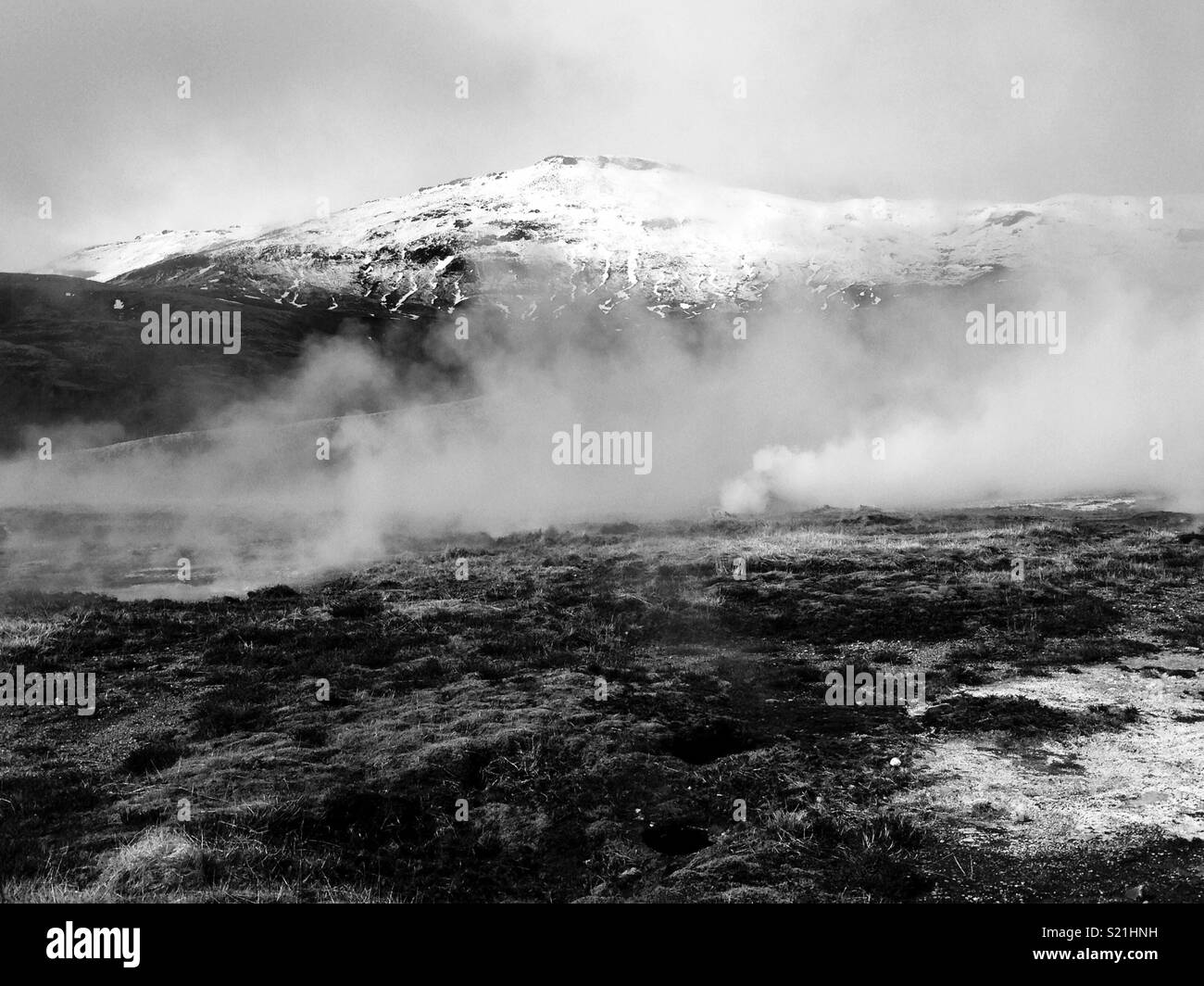 Attività vulcanica Islanda Foto Stock