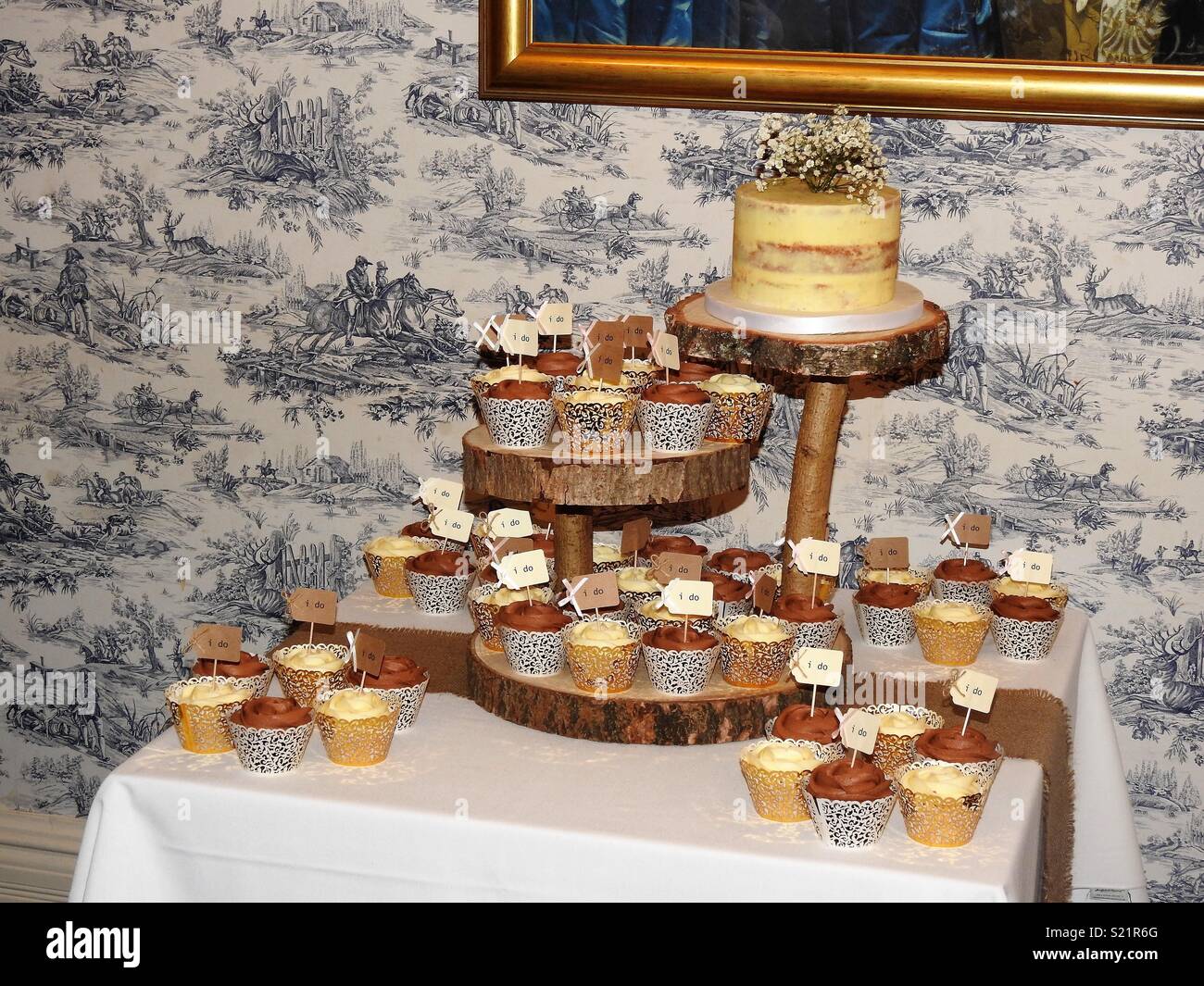 Wedding Cup cake Foto Stock