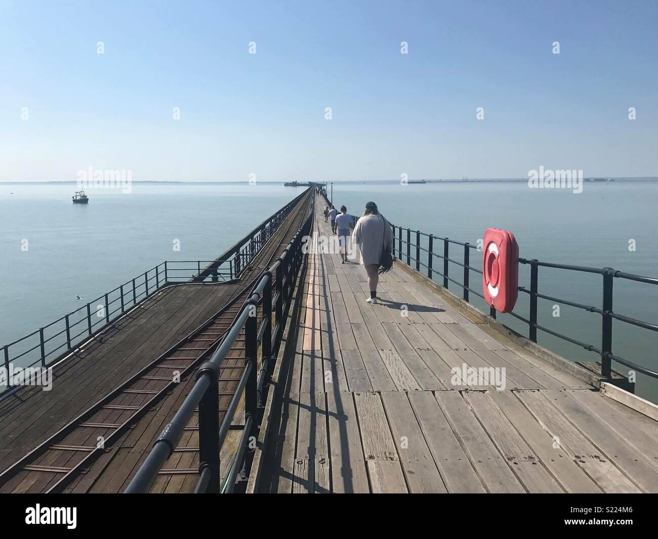 'Southend pier 'binario ferroviario Foto Stock