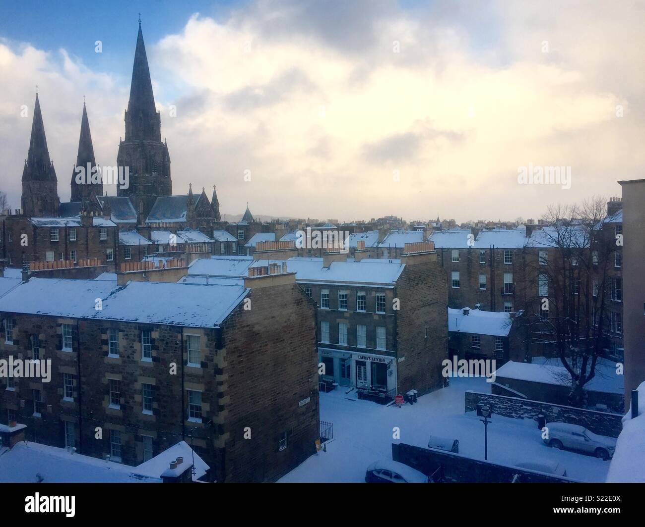 Edimburgo nella neve Foto Stock