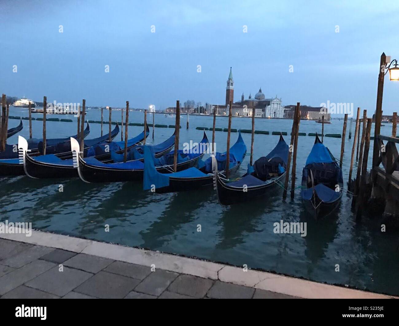 Gondole di Venezia Foto Stock