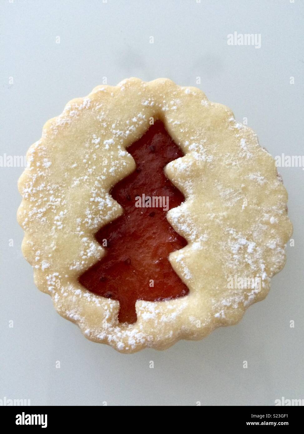 Natale jammy dodger - Immagine stock catturata con smartphone