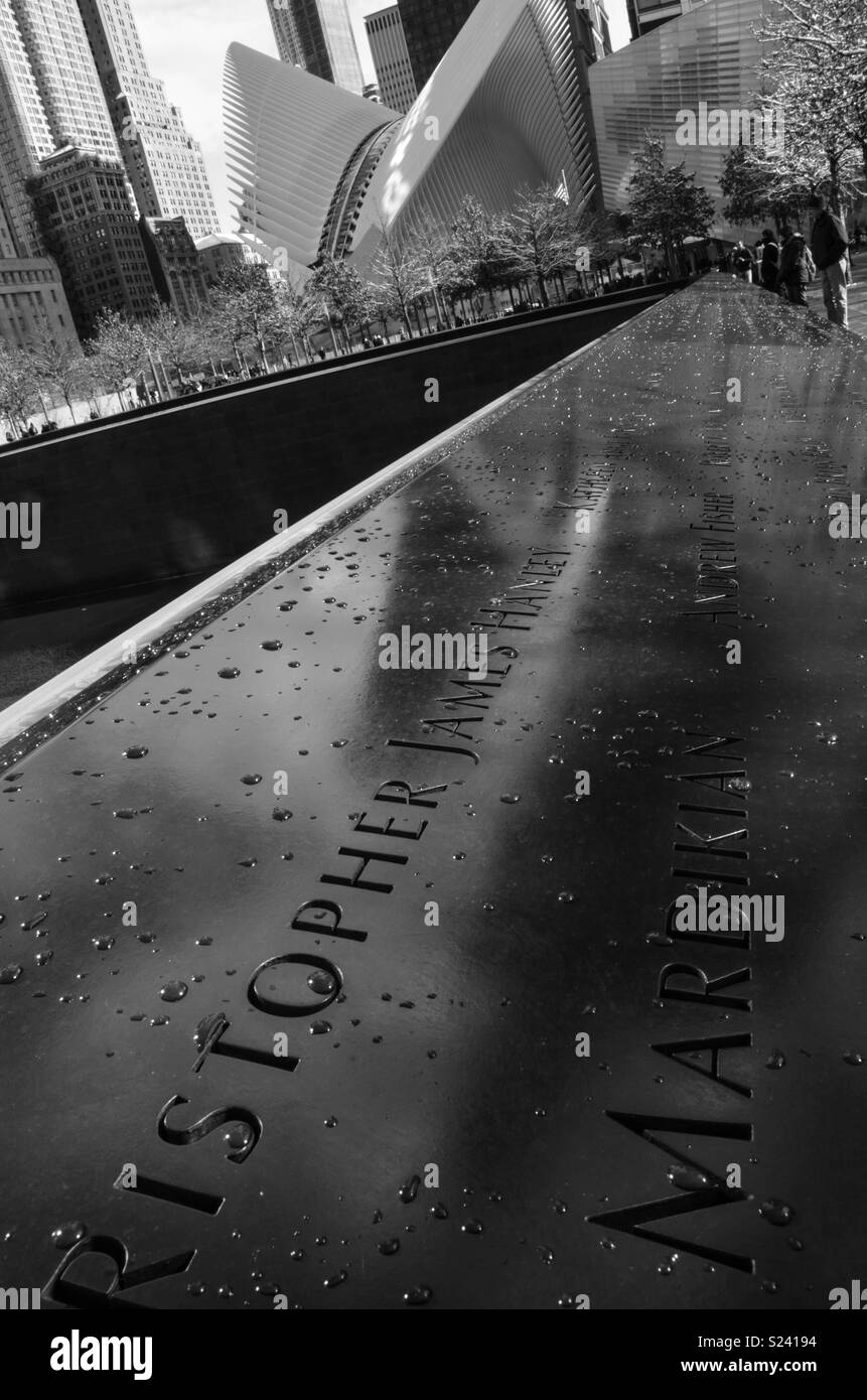 New York 9/11 Memorial Foto Stock