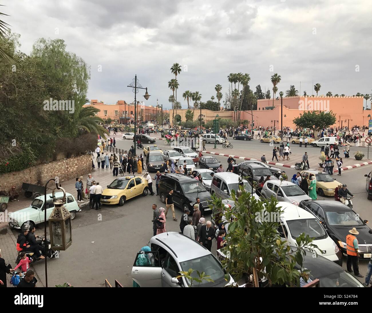 Marrakech street view Foto Stock