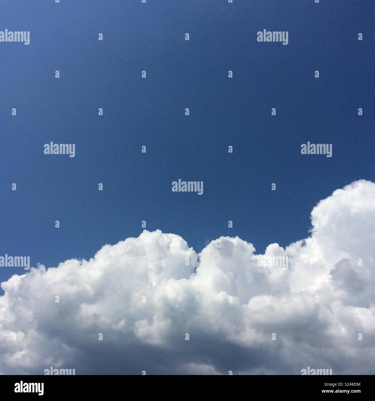 Nuvole bianche e blu perfetto del cielo Foto Stock