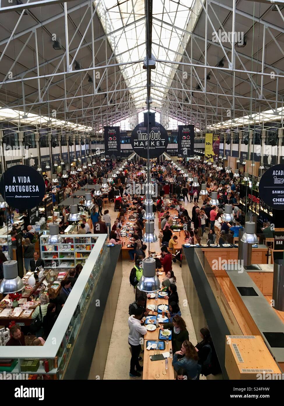 Tempo fuori mercato Lisboa, Portogallo Foto Stock