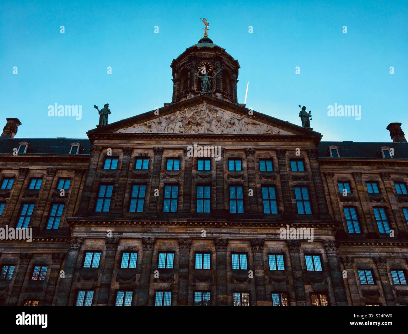 Il palazzo reale di Amsterdam - Immagine stock catturata con smartphone