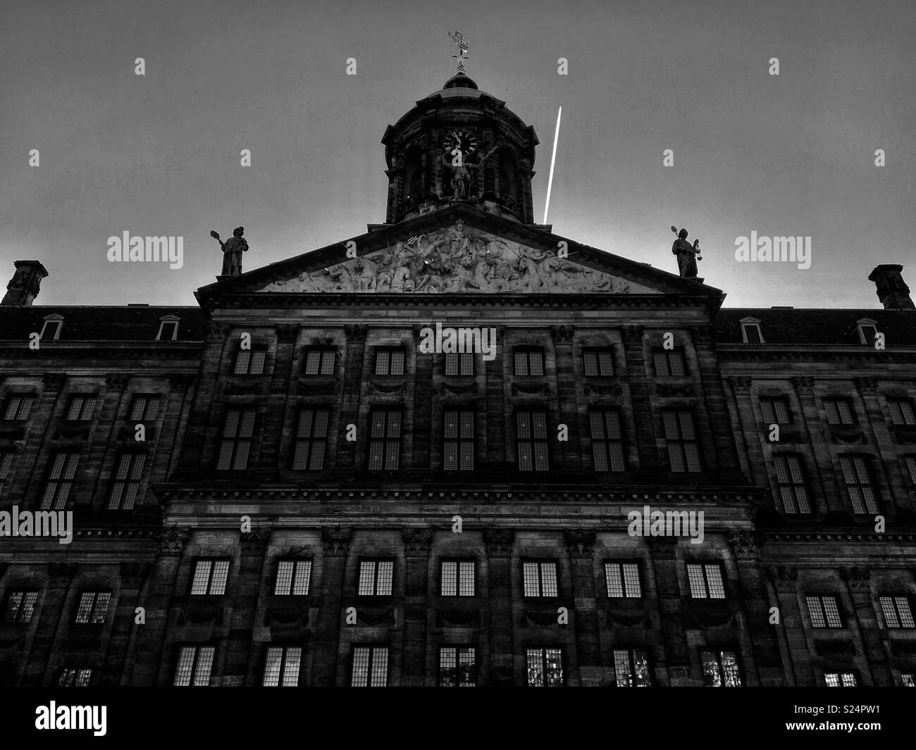 Il palazzo reale di Amsterdam - Immagine stock catturata con smartphone