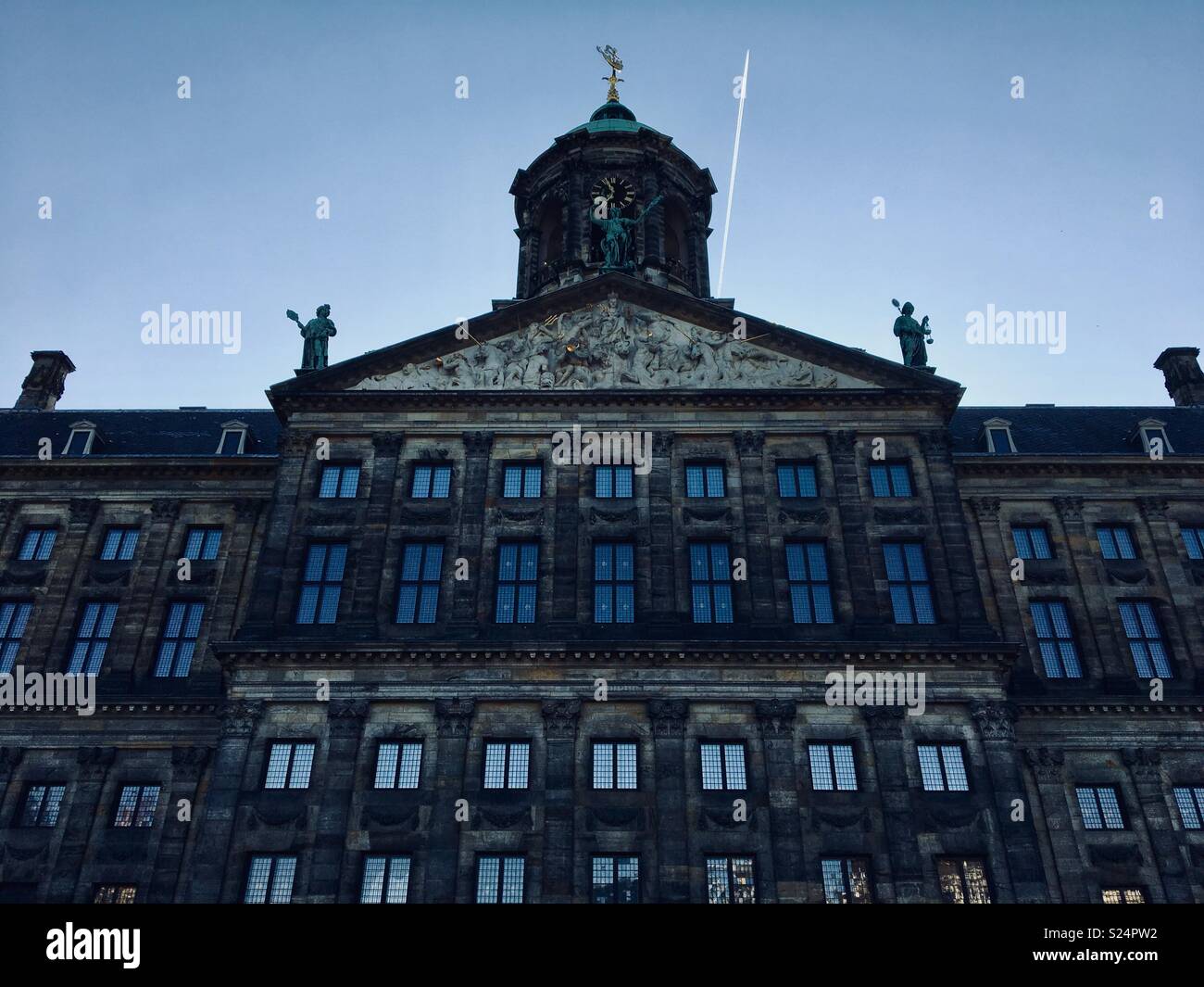 Il palazzo reale di Amsterdam - Immagine stock catturata con smartphone