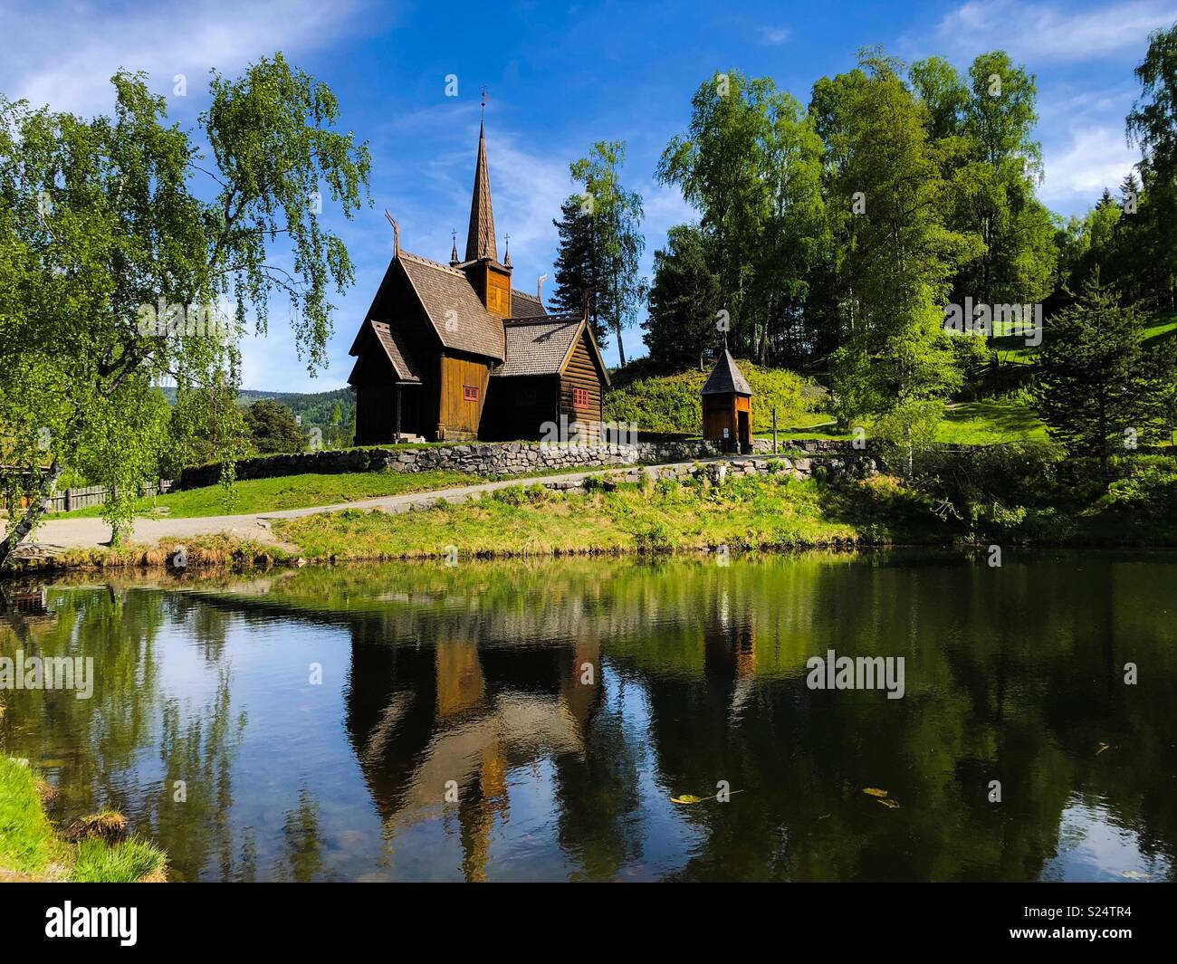 Lillehammer doga chiesa, Norvegia Foto Stock