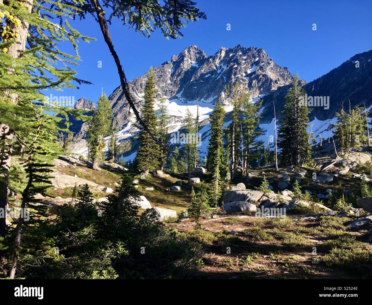 Passeggiando per le cime delle montagne Foto Stock