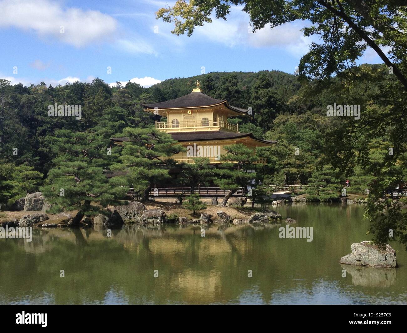 Tempio del Padiglione Dorato, Kinkakuji temple, Kyoto Foto Stock