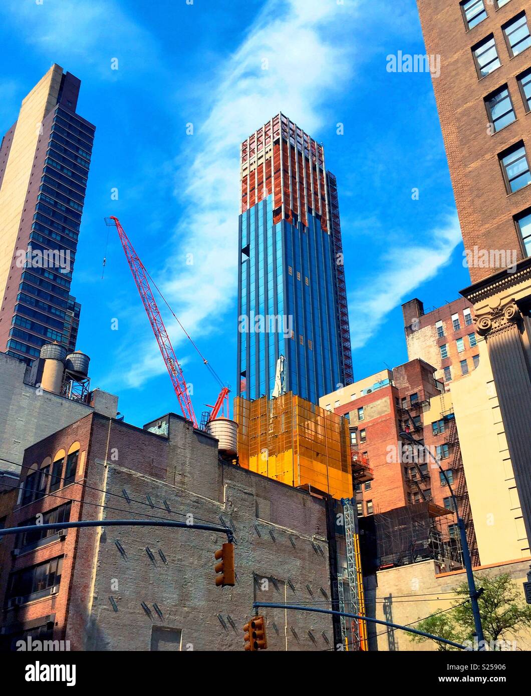 Edifici in costruzione in nomad, NYC, STATI UNITI D'AMERICA Foto Stock