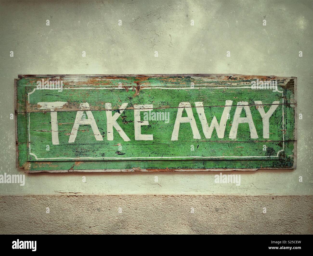 Prendere via cartello - Immagine stock catturata con smartphone