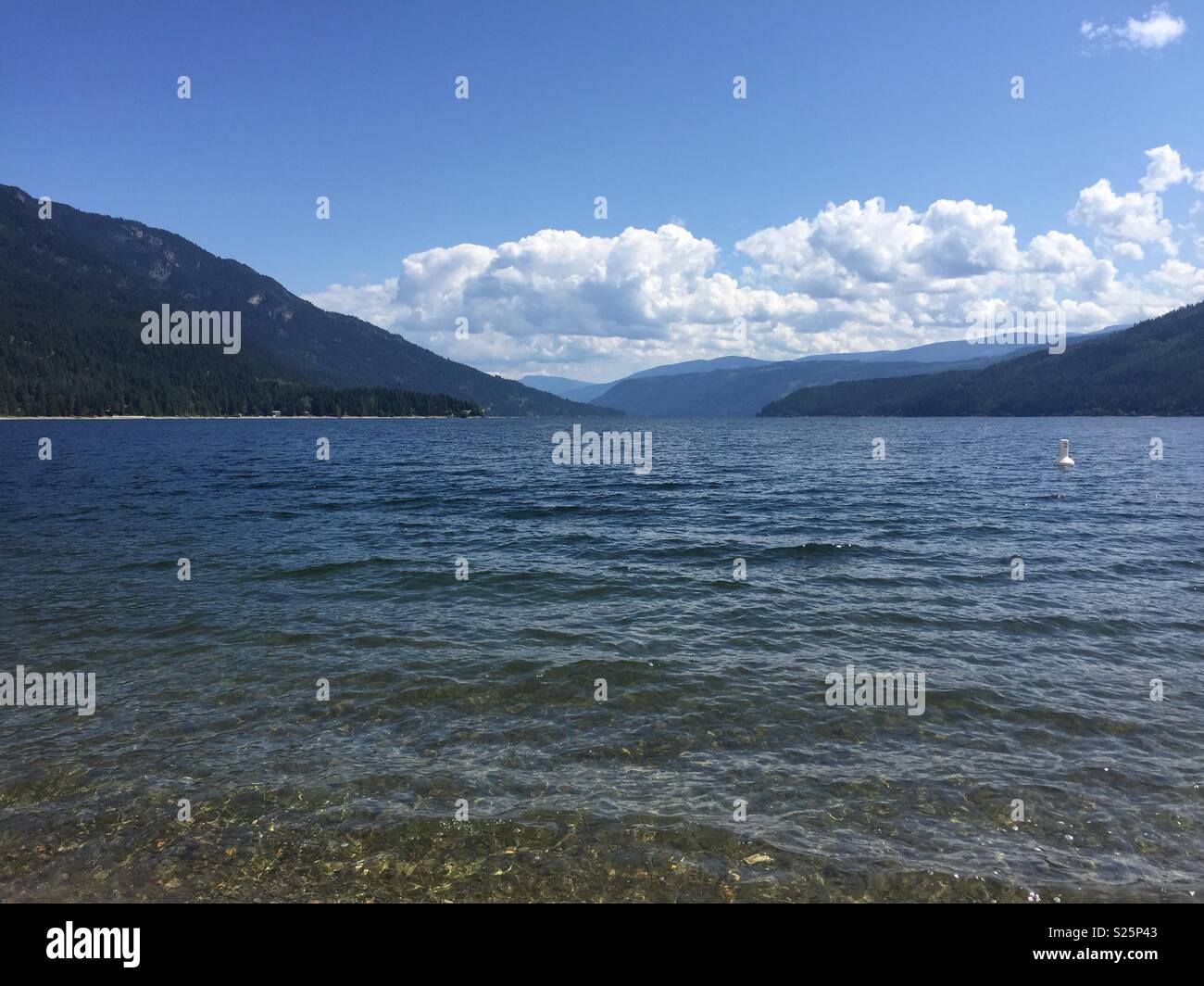 Lago Minnewanka Canada Foto Stock