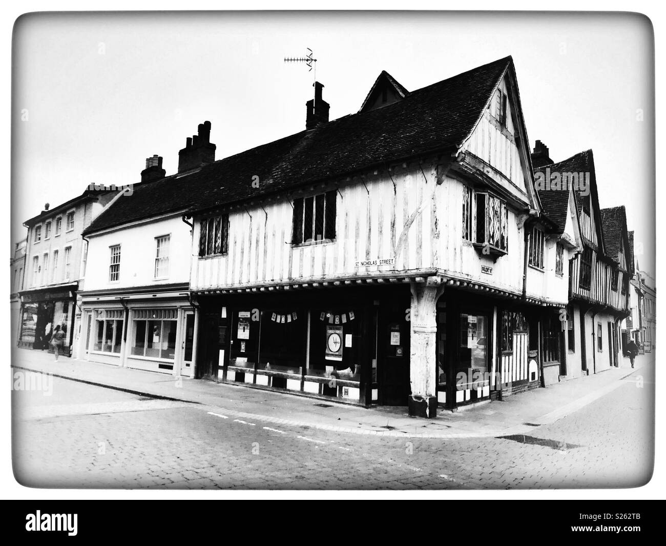 Silent Street Ipswich Suffolk in Inghilterra - Immagine stock catturata con smartphone