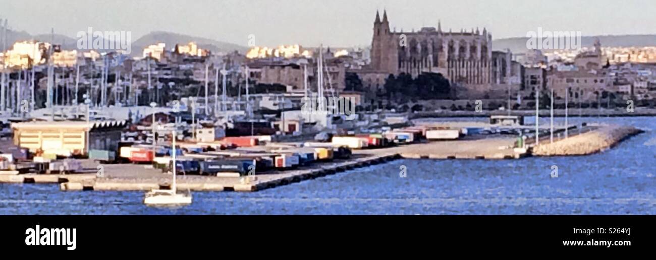 Palma cruise port Maiorca Foto Stock