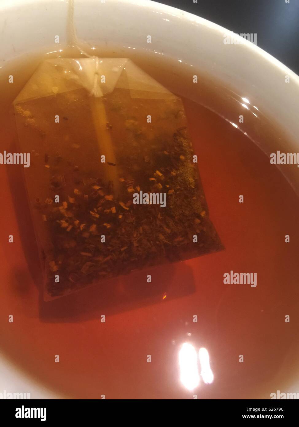 Rooibos tè con sacco - Immagine stock catturata con smartphone