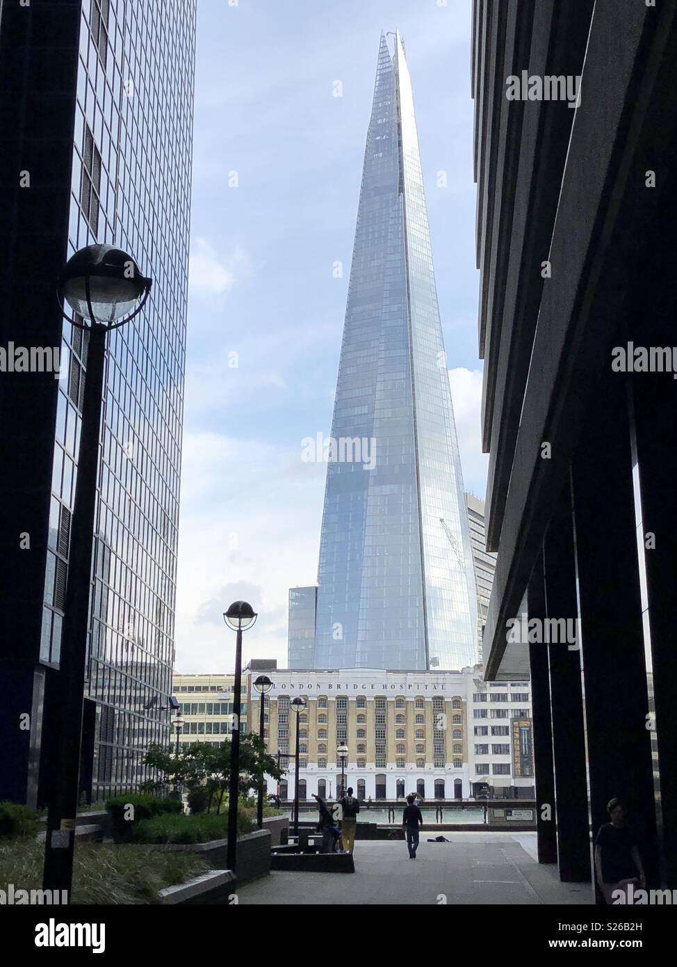 La Shard dalla città di Londra Foto Stock