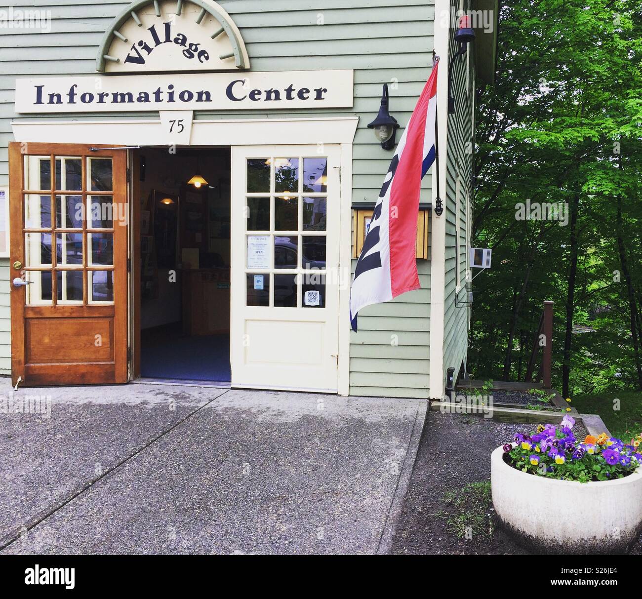 Villaggio centro informazioni, Shelburne Falls, Massachusetts Foto Stock