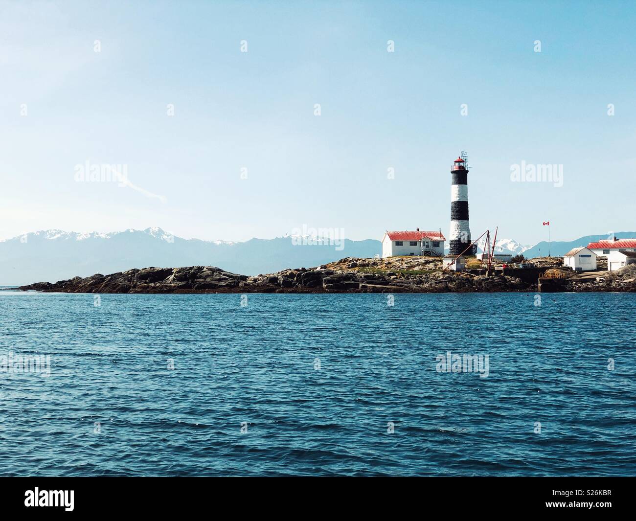 Rocce di gara è una riserva ecologica designato dalla British Columbia parchi ministero nell'ingresso orientale dello Stretto di Juan de Fuca in Salish Mare, Canada. Foto Stock