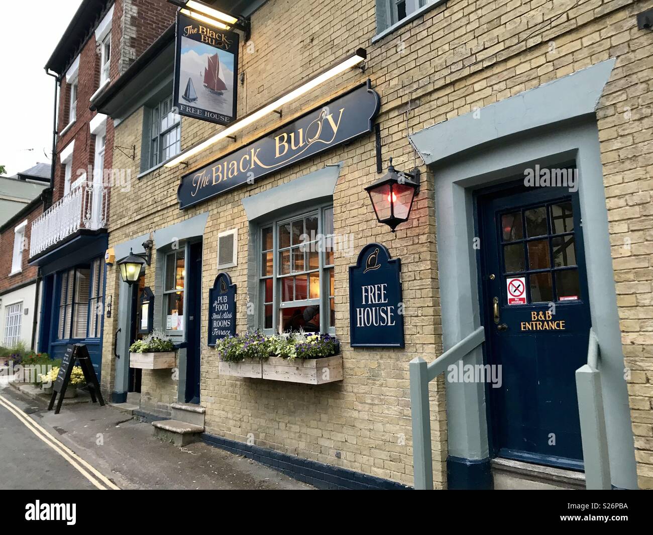 Boa nero Pub Wivenhoe Foto Stock