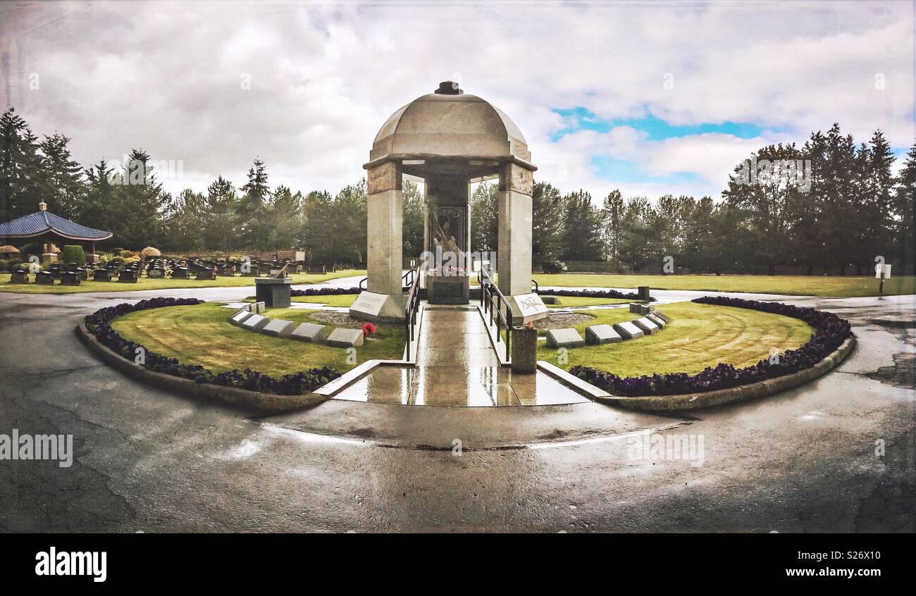 Jimi Hendrix Memorial a Renton, Seattle, nello Stato di Washington, USA. - Immagine stock catturata con smartphone