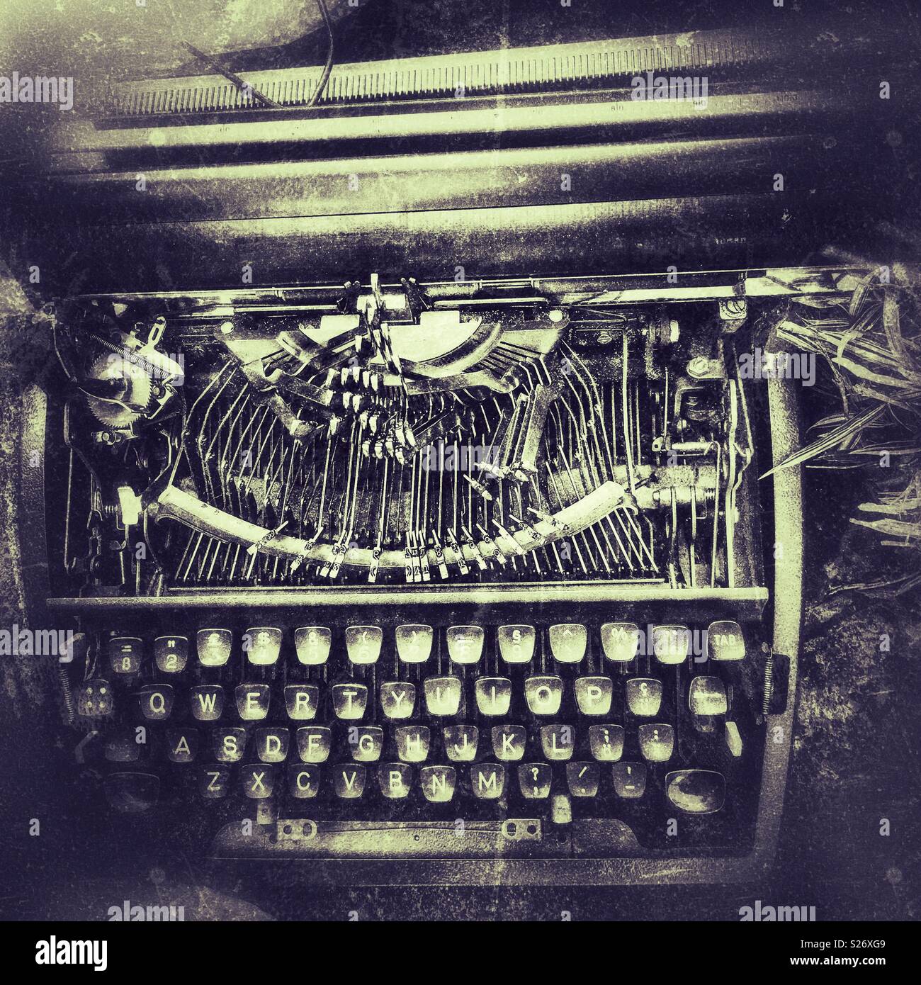 Vecchia macchina da scrivere Foto Stock