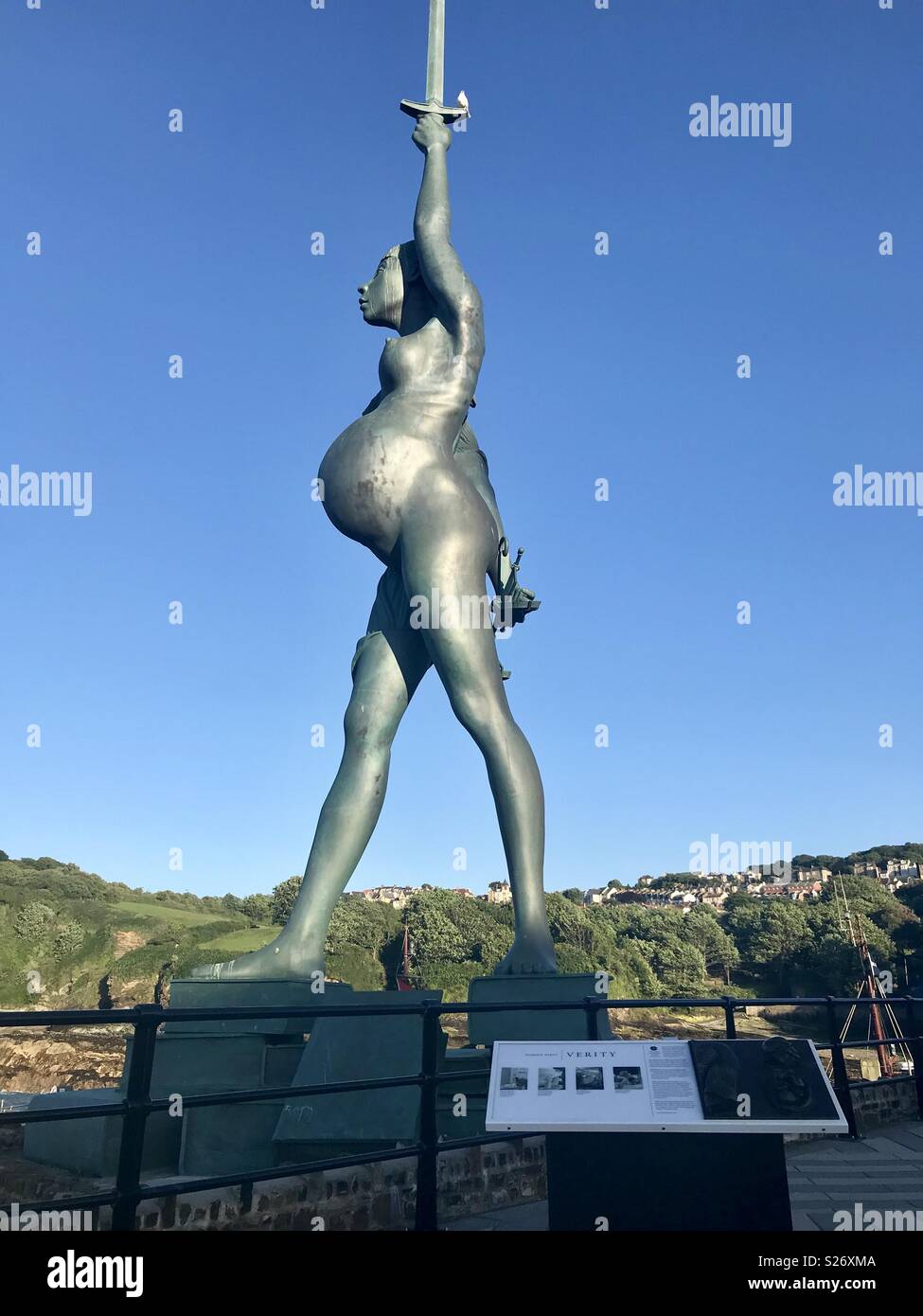 Verity Ilfracombe Harbour Foto Stock