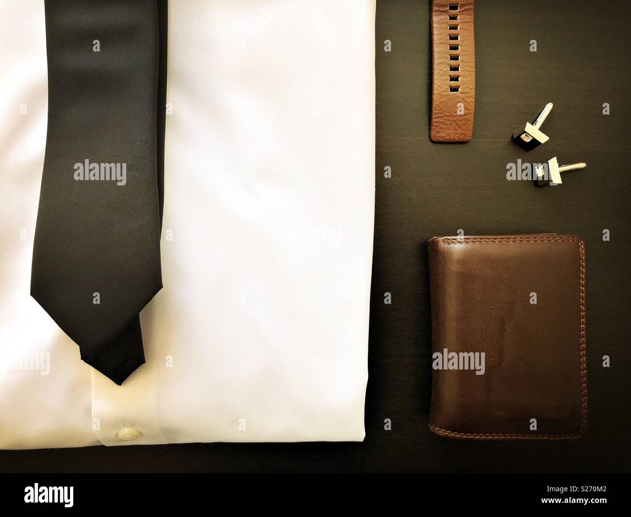 Elegante la moda maschile laici piatta - Immagine stock catturata con smartphone