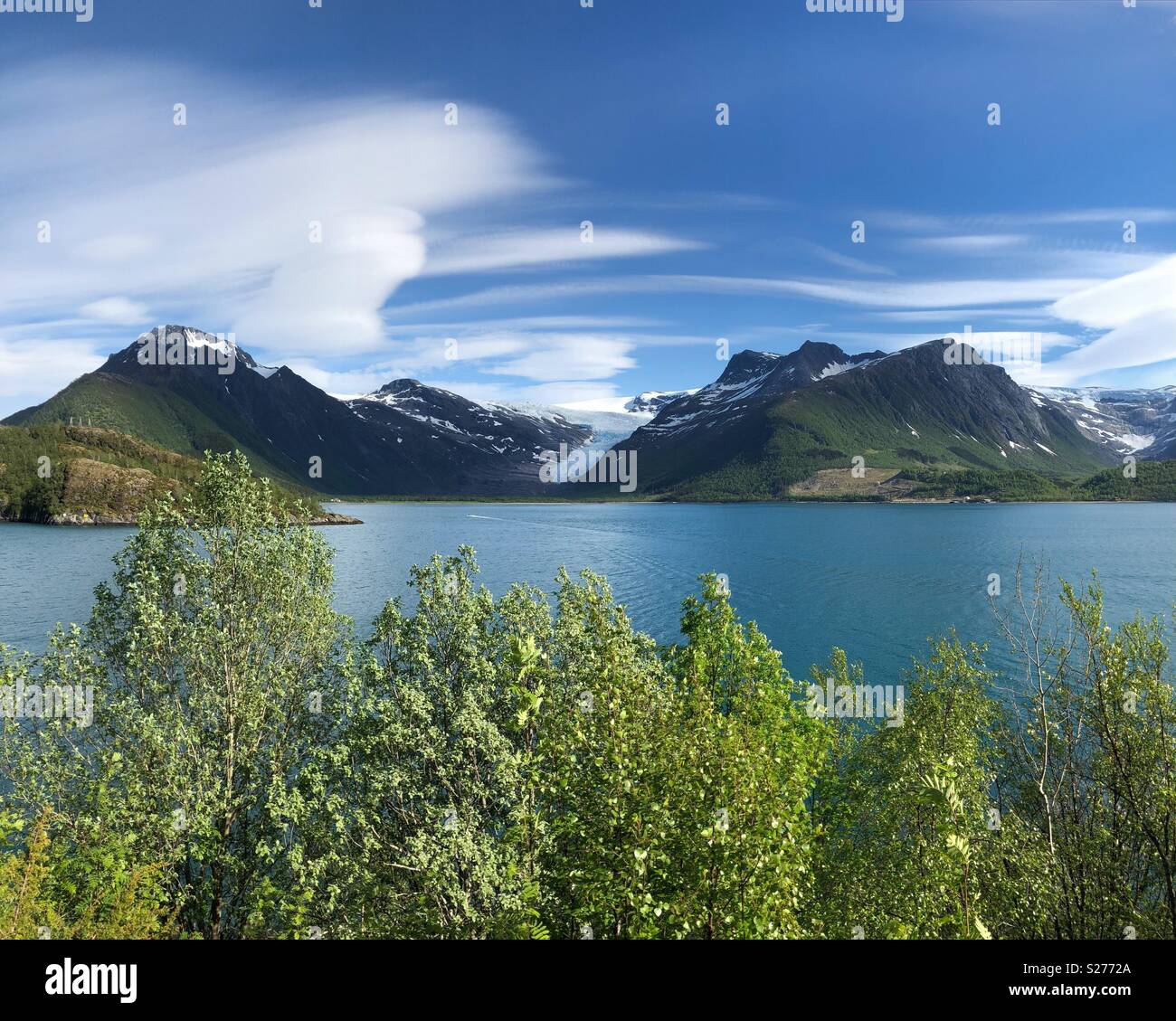 Il Ghiacciaio Svartisen,Engabreen, Norvegia Foto Stock