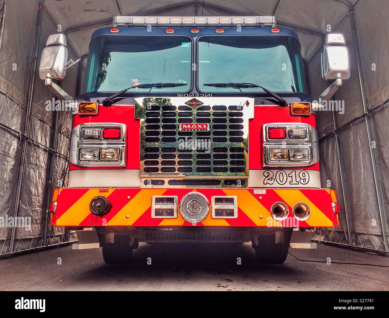Canadian camion dei pompieri Foto Stock