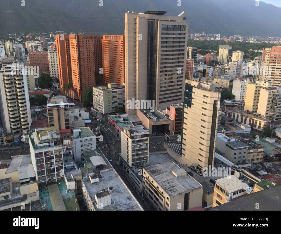 La Sabana Grande Area nella città di Caracas e il viale della Sabana Grande. Venezuela. Vicente Quintero Foto Stock