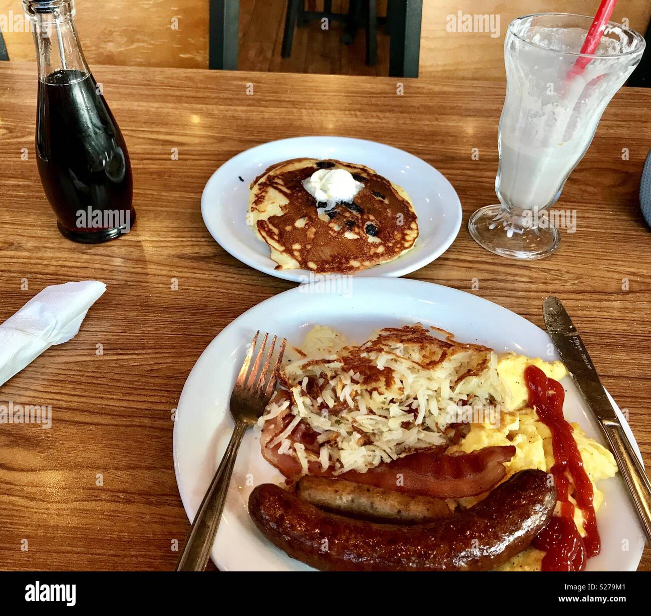 Denny's colazione Miami - Immagine stock catturata con smartphone