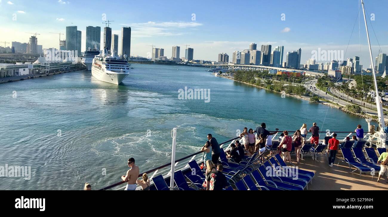 South Beach di Miami sail away Foto Stock