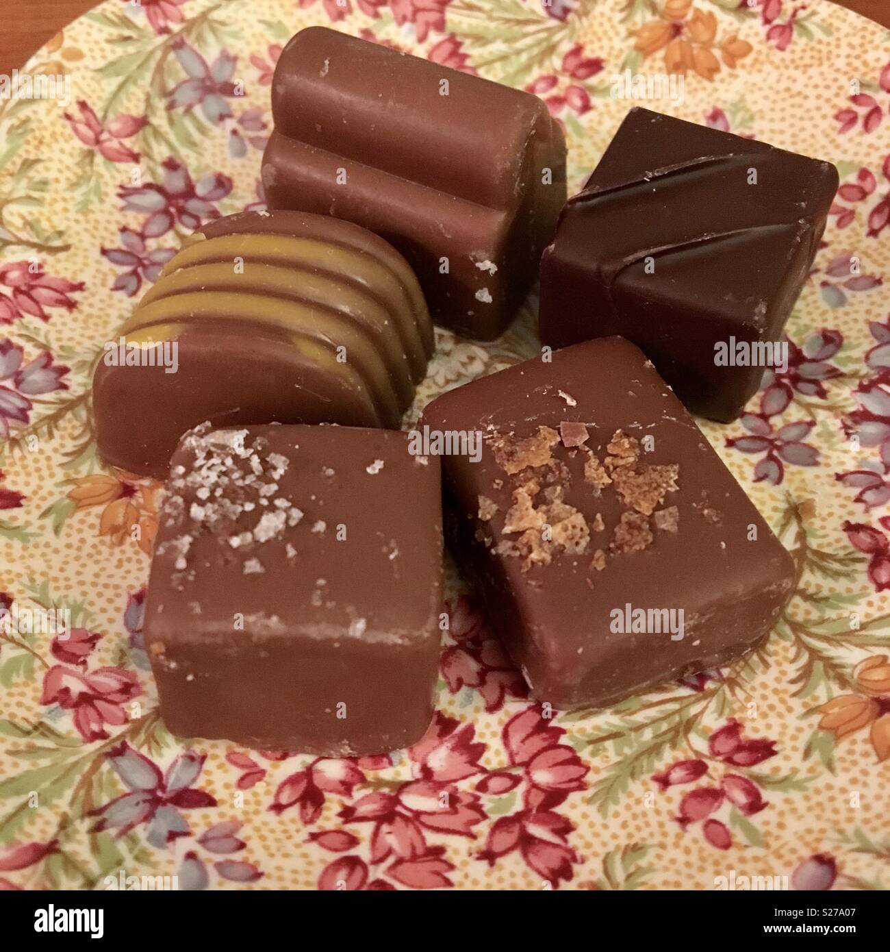 Cioccolatini fatti a mano Foto Stock