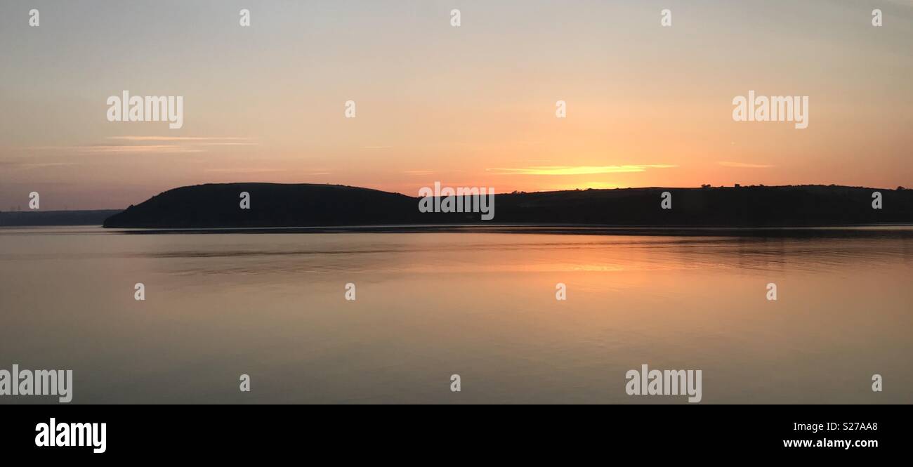 Carmarthen Bay, il Galles. Foto Stock