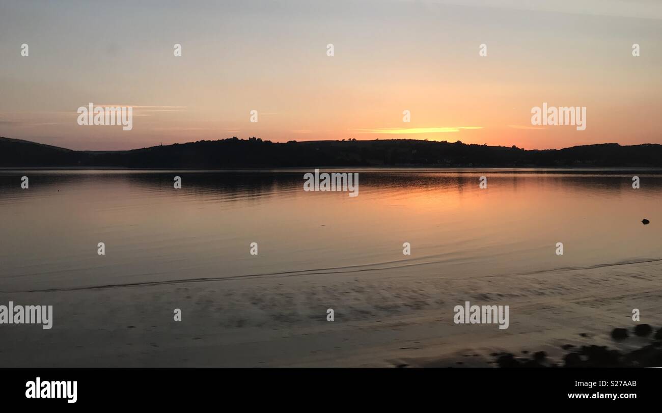 Carmarthen Bay, South West Wales. Foto Stock