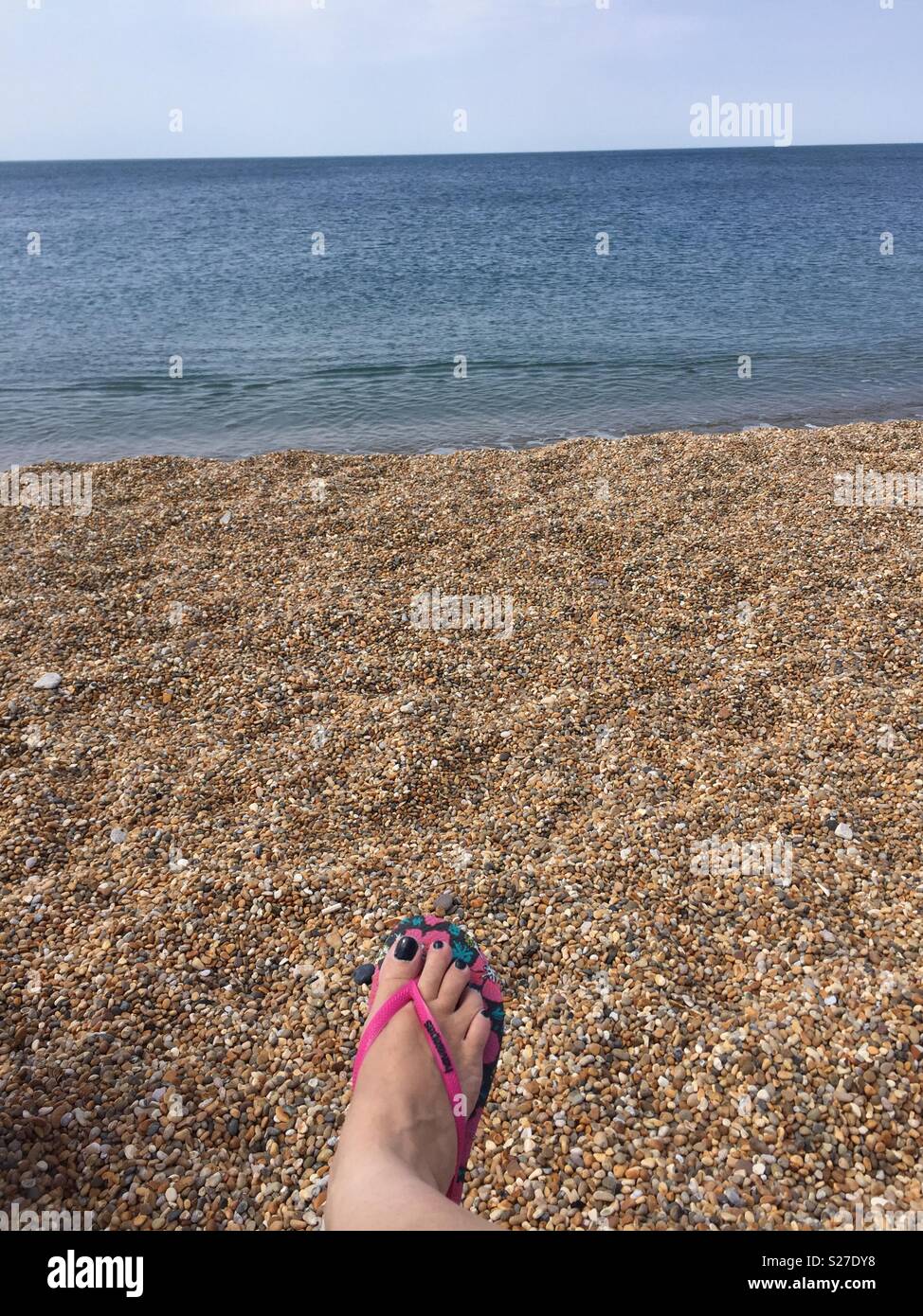 Il flip flop a West Bexington Dorset Foto Stock