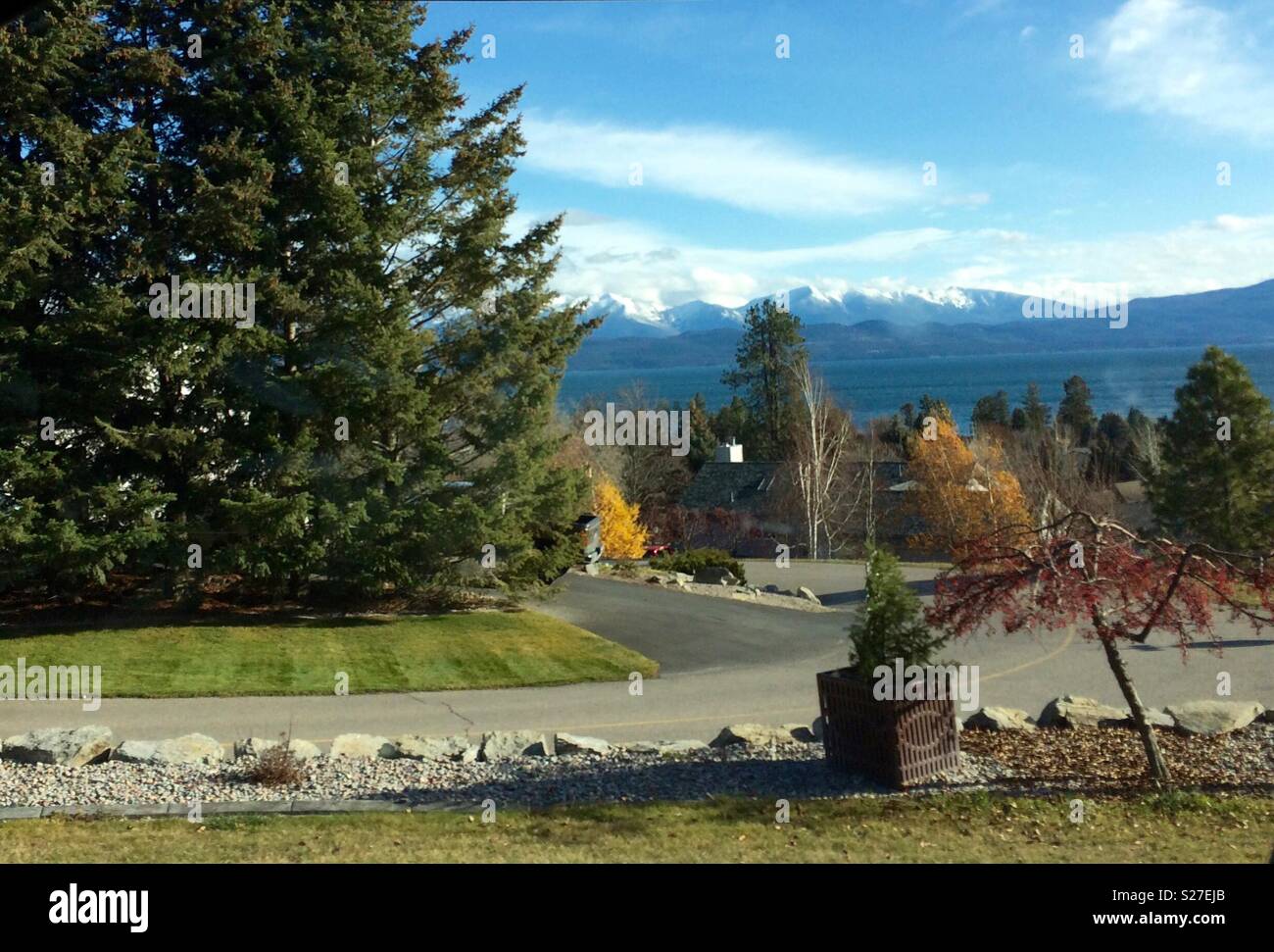 Lago Flathead Montana Foto Stock