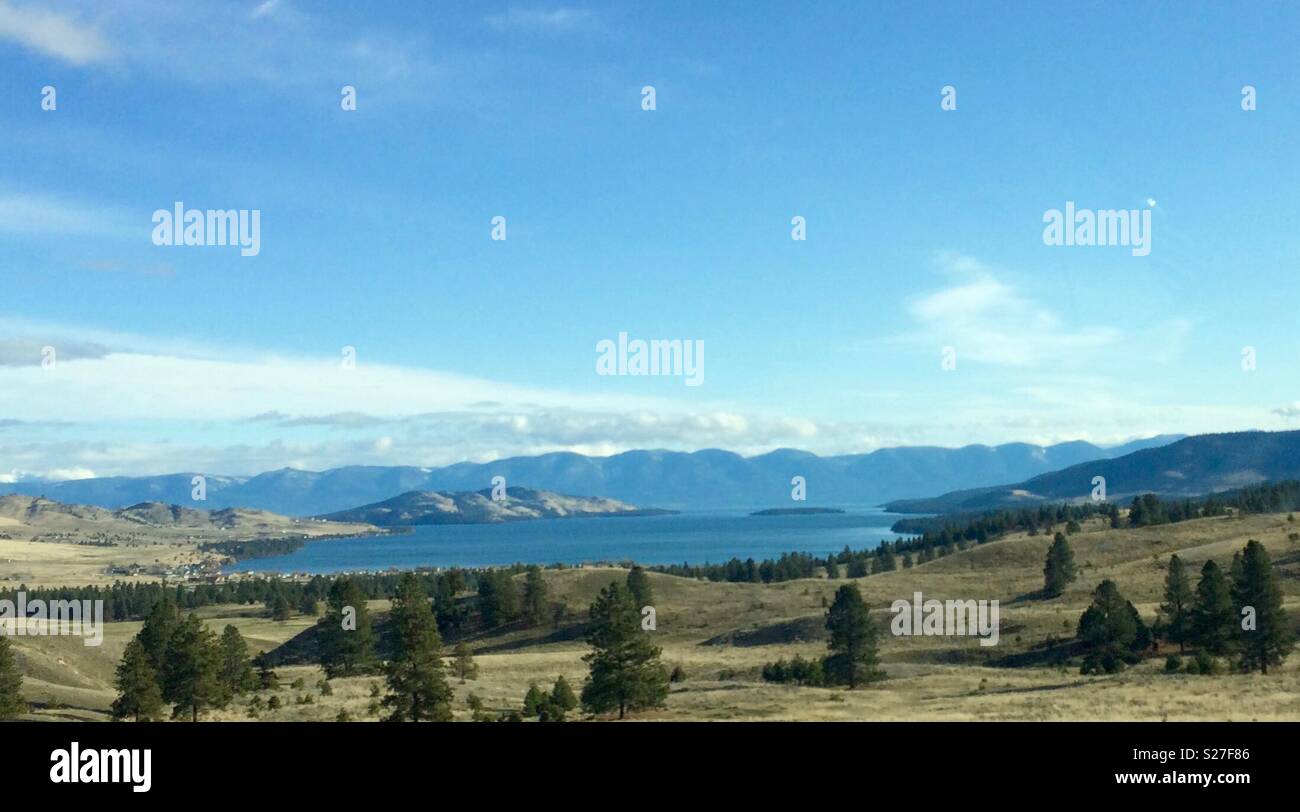 Lago Flathead Montana Foto Stock