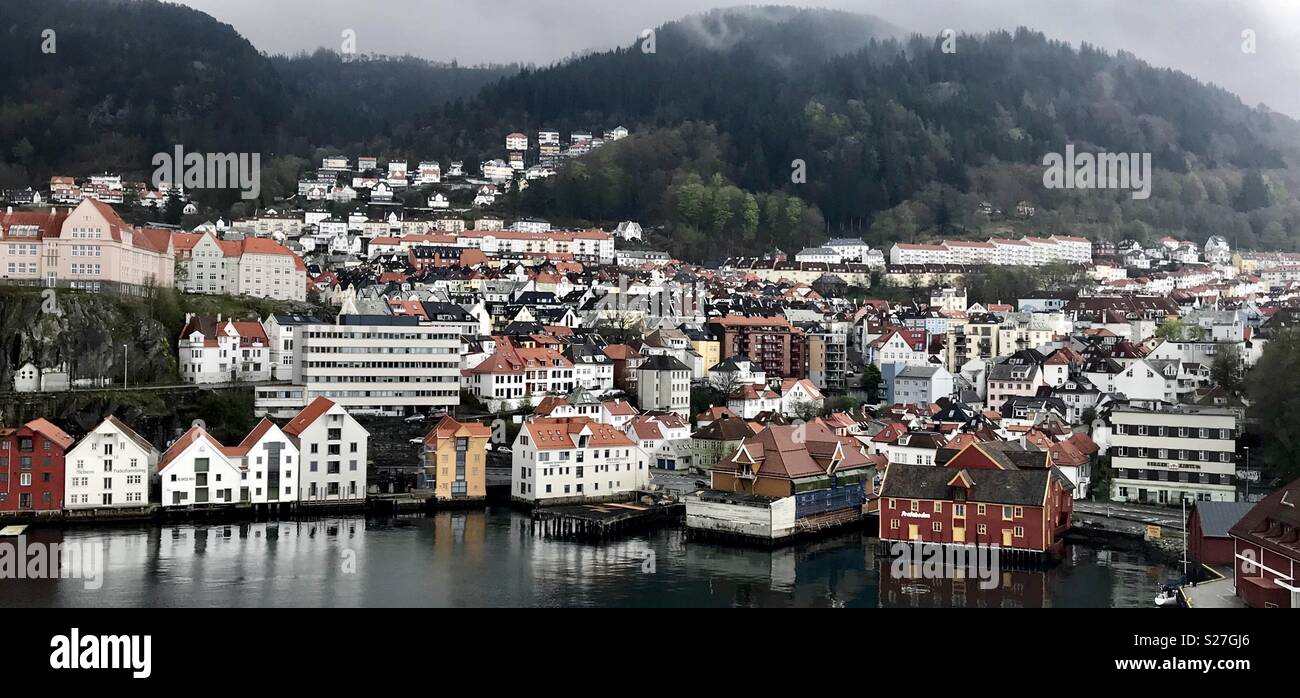 Bergen Norvegia Foto Stock