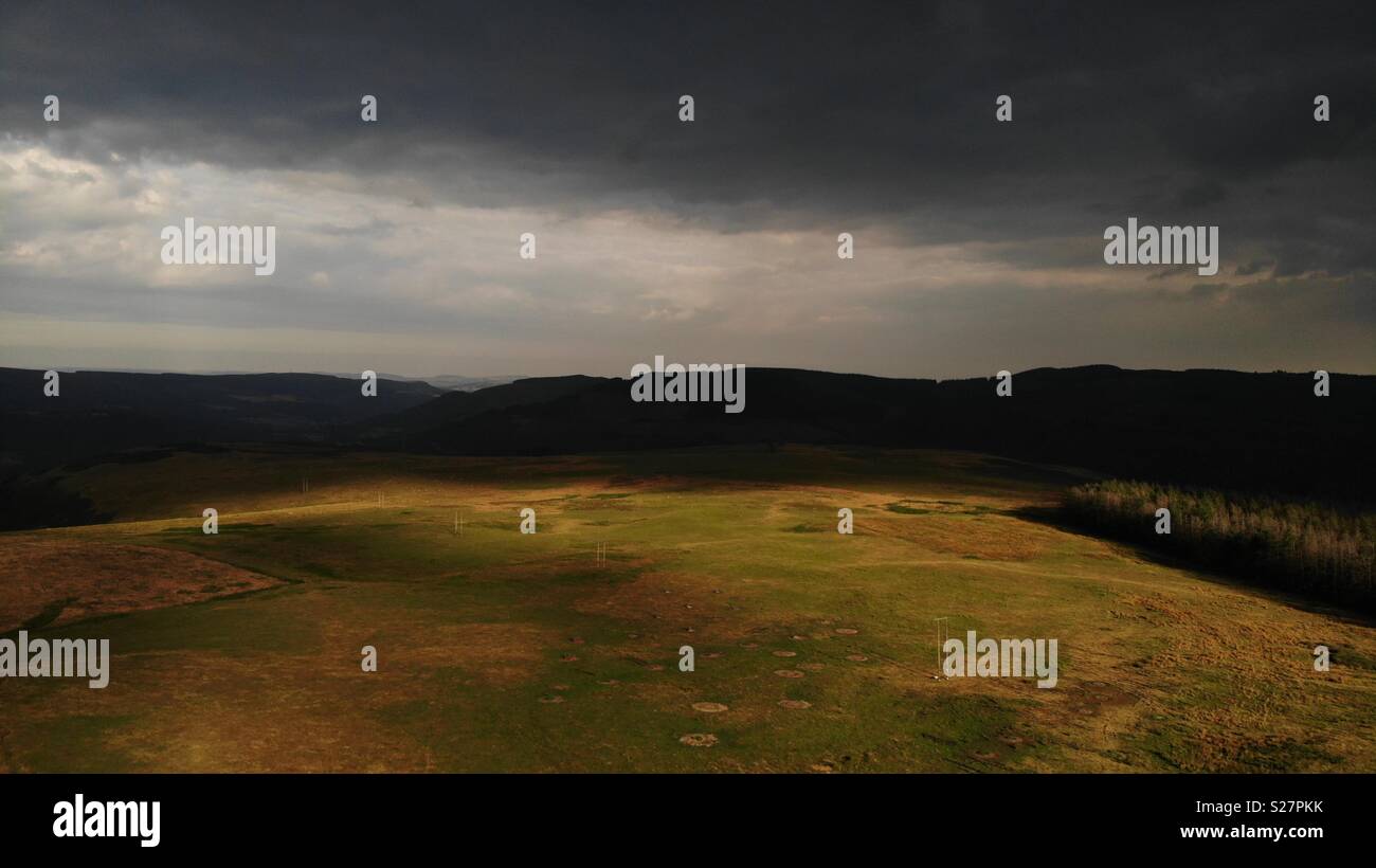 Sunset storm brewing Galles del Sud Foto Stock