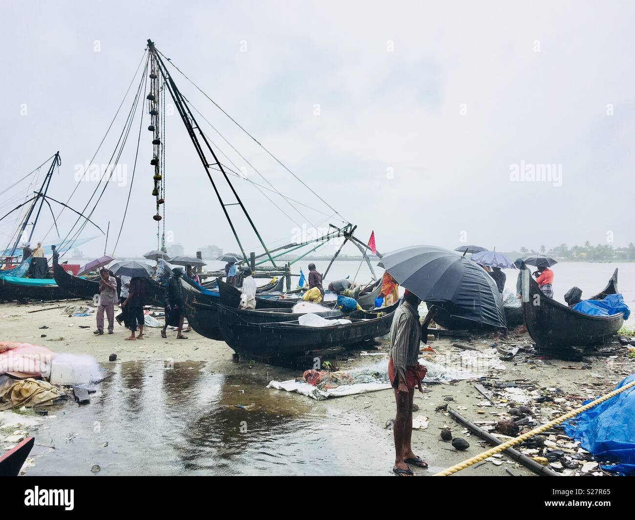 I pescatori del Kerala Foto Stock