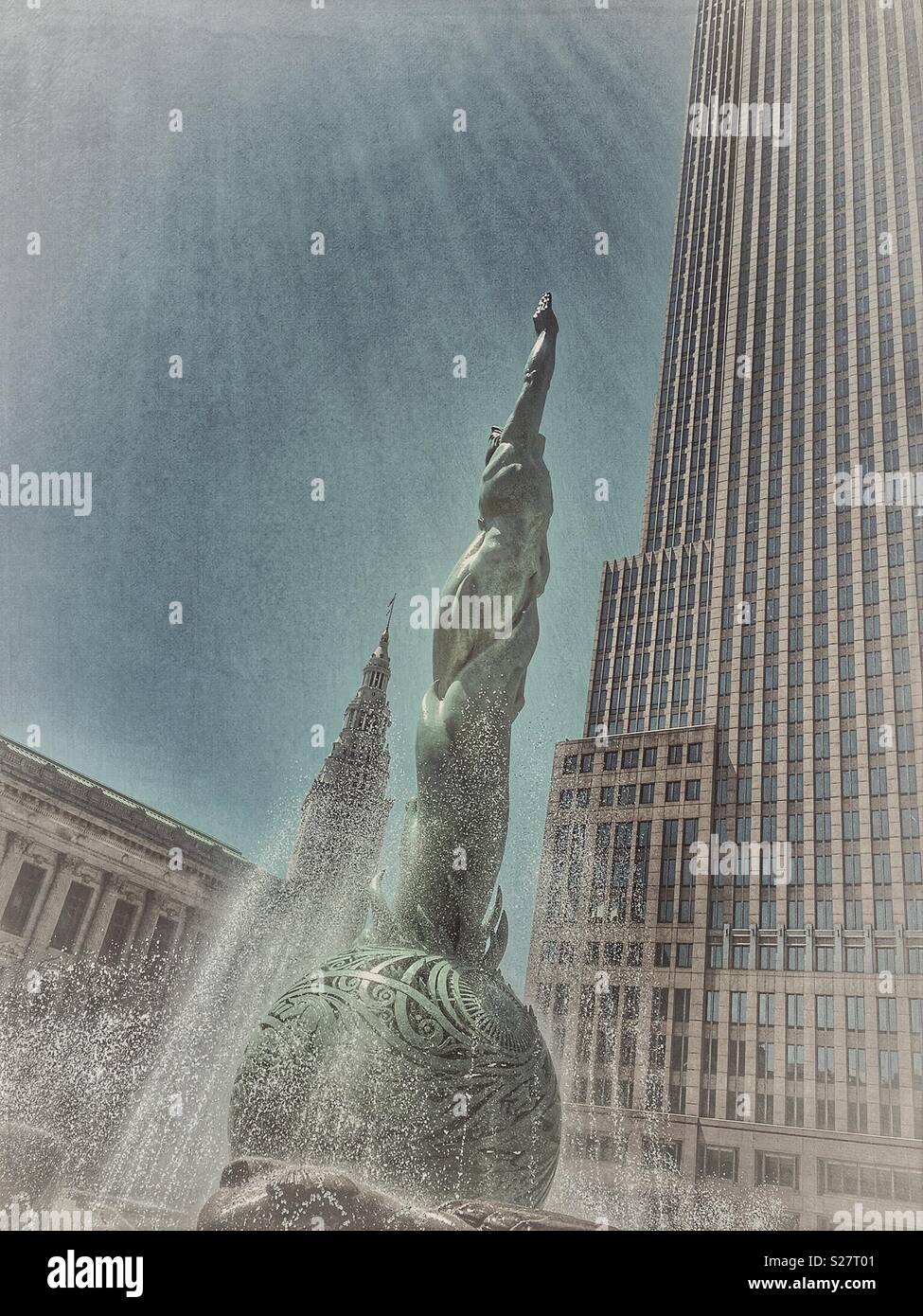 Fontana della vita eterna in Cleveland Ohio Foto Stock